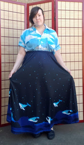 COLLAB: Maya Kern Whale Maxi Skirt with Pockets