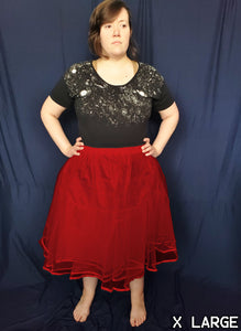 Petticoat for Skirts (Red) - Knee-Length