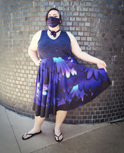 Raven Wings Midi Skirt with Pockets