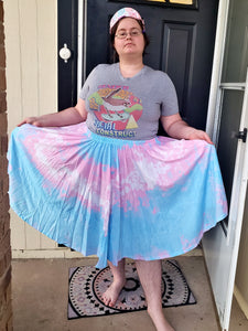 Pixel Bubblegum Midi Skirt With Pockets