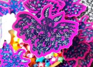 Holographic Mothman Vinyl Sticker