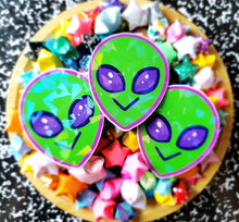 Holographic Alien Vinyl Sticker