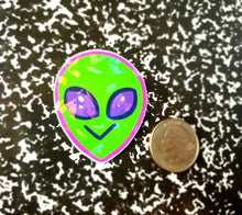 Holographic Alien Vinyl Sticker