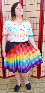 Pixel Effervescence Skater Skirt with Pockets