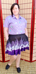 Pixel Eclipse Skater Skirt with Pockets