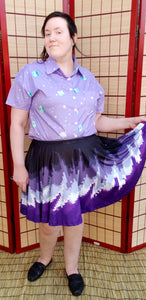 Pixel Eclipse Skater Skirt with Pockets