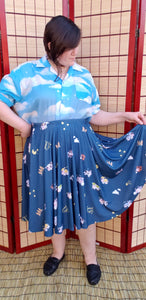 Midnight Moos Midi Skirt with Pockets