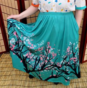 COLLAB: Maya Kern Cherry Tree Maxi Skirt with Pockets