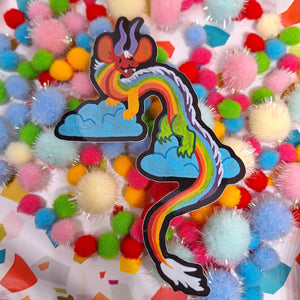 Rainbow Cloud Dragon Vinyl Sticker