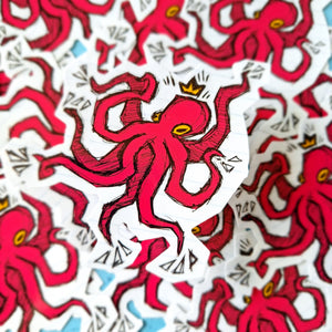 Octopus Doodle Vinyl Sticker