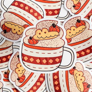 Pumpkin Spice Latte Croc Vinyl Sticker