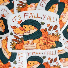 It's Fall Y'all! Crocodile Vinyl Sticker