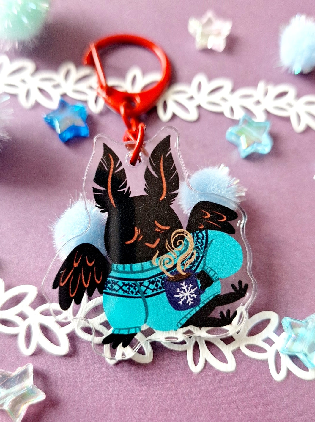 Cozy Mothman Acrylic Charm