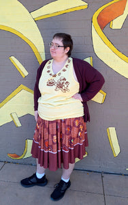 Pixel Bakery Midi Skirt With Pockets