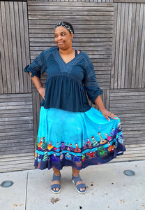 Potion Rack Midi Skirt With Pockets