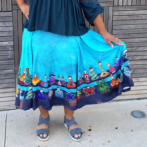 Potion Rack Midi Skirt With Pockets