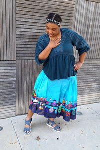 Potion Rack Midi Skirt With Pockets