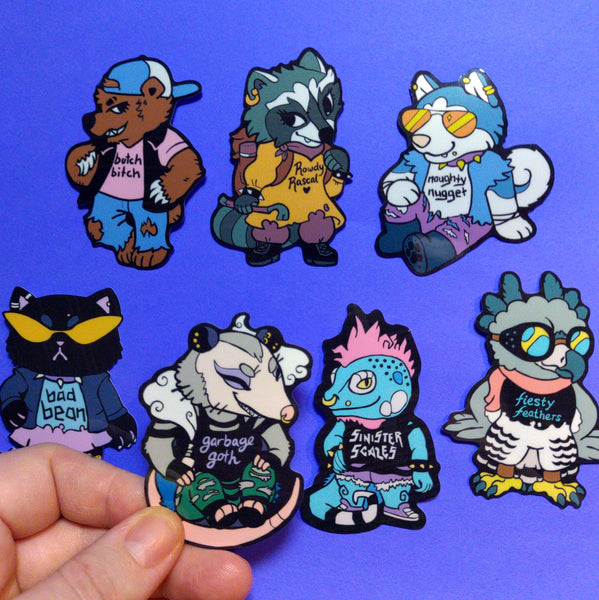 Punk Animal Sticker Pack