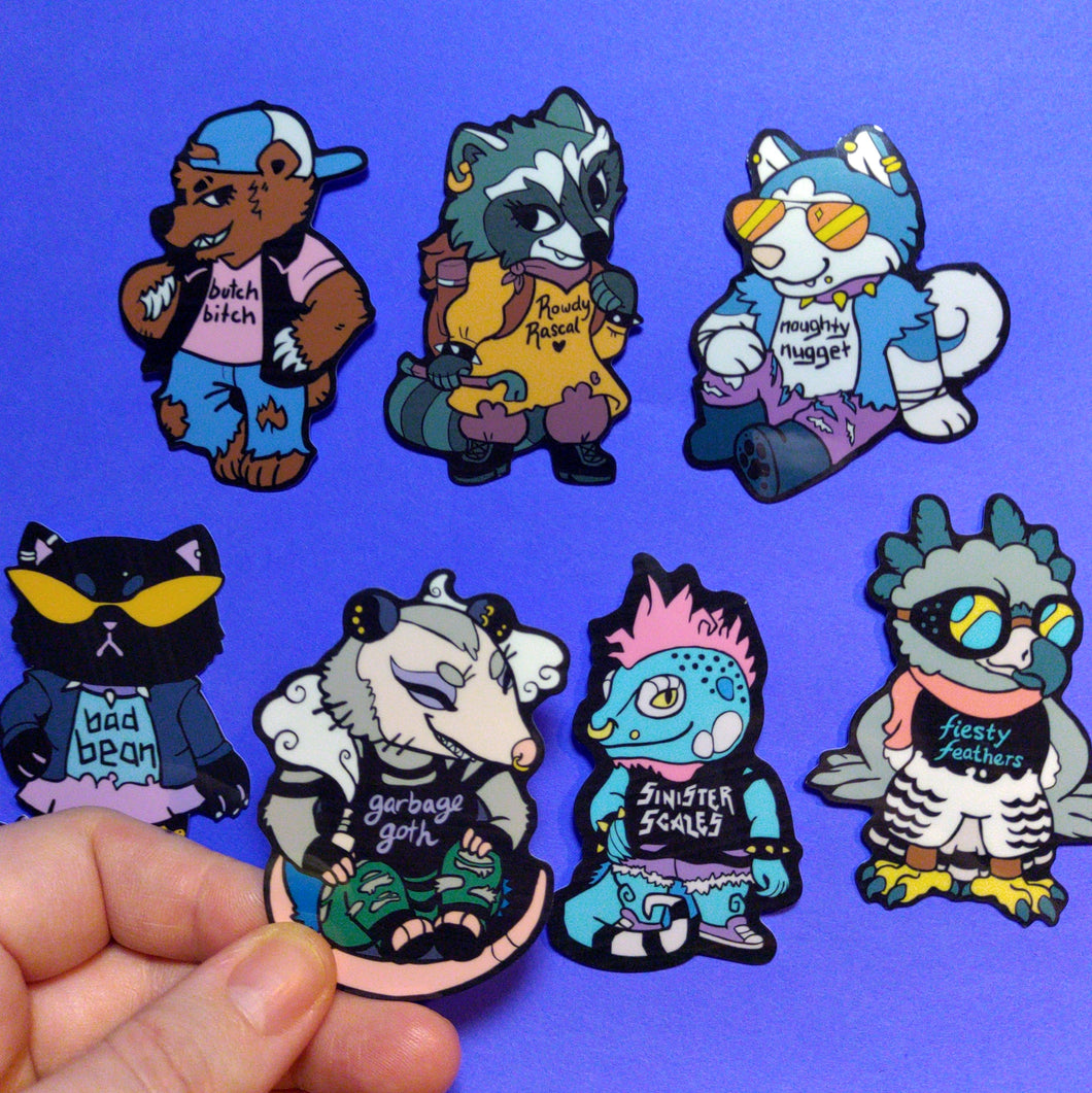 Punk Animal Sticker Pack