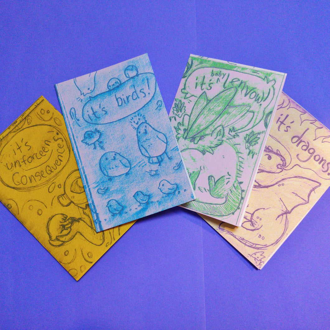 it's doodles! - Mini Sketch Zine 4-Pack