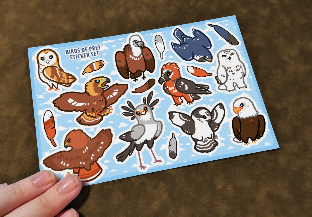 Birbs of Prey Sticker Sheet