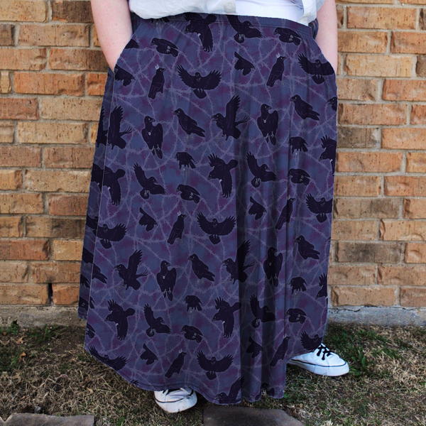 Corvids Maxi Skirt with Pockets