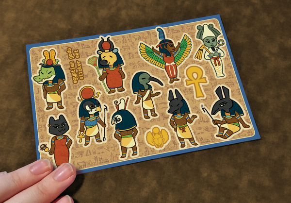 Egyptian Gods Sticker Sheet