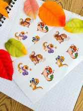 Cottagecore Fall Time Cozy Bearded Dragon Clear Sticker Sheet