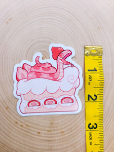 Strawberry Short Snake Vinyl Sticker