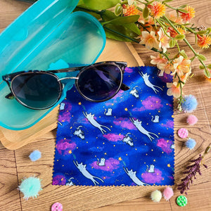 Starry Space Kittens Microfiber Cleaning Cloth