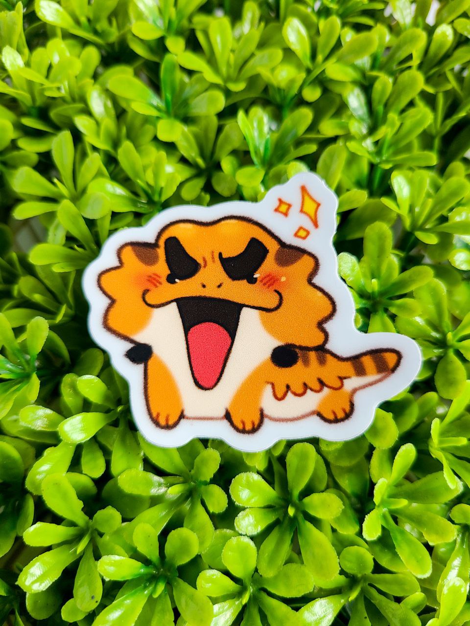 Angry Beardie Vinyl Sticker