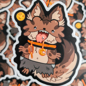 Werewolf Beardie Vinyl Sticker