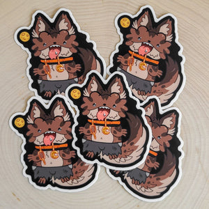 Werewolf Beardie Vinyl Sticker