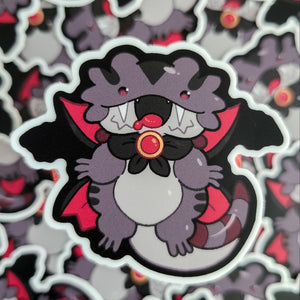 Vampire Beardie Vinyl Sticker