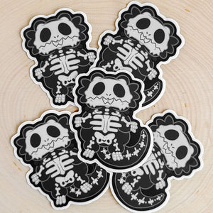 Skeleton Beardie Vinyl Sticker