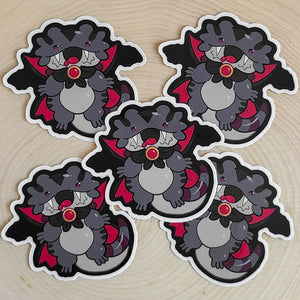 Vampire Beardie Vinyl Sticker