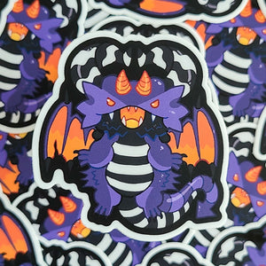 Demon Beardie Vinyl Sticker