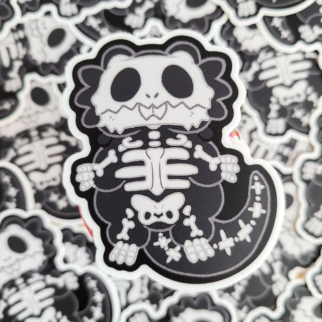 Skeleton Beardie Vinyl Sticker