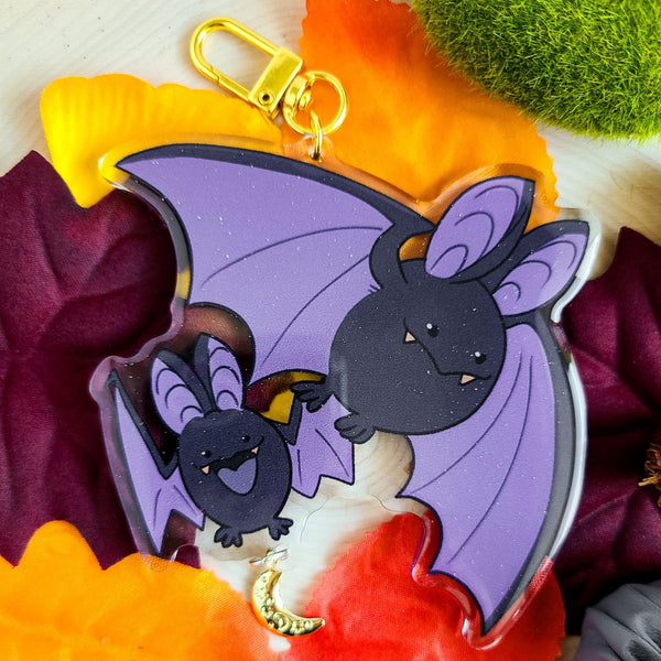 Big Bat Acrylic Charm with Dangly