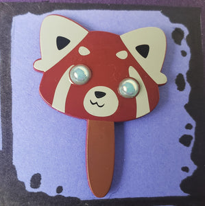 Red Panda Popsicle Enamel Pin