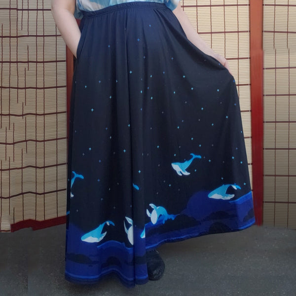 COLLAB: Maya Kern Whale Maxi Skirt with Pockets
