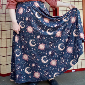 COLLAB: Vetiverfox Gold Celestial Maxi Skirt with Pockets