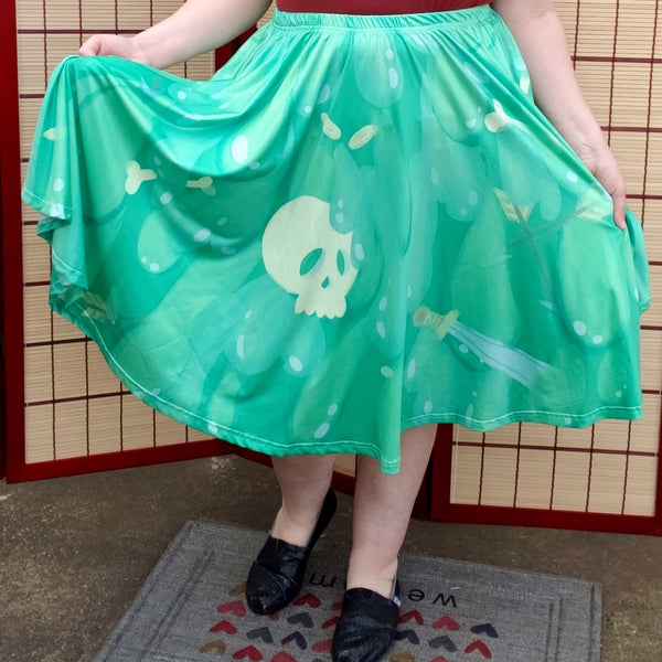 Big Scary Slime Midi Skirt With Pockets