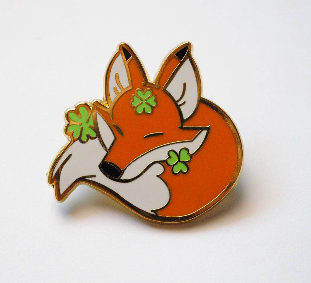 Lucky Fox Enamel Pin