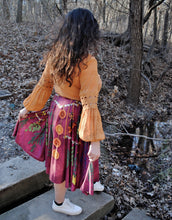 Drying Herbs Midi Skirt With Pockets