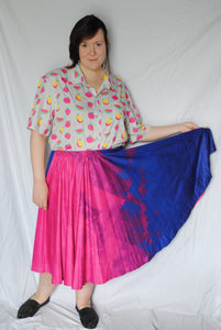 Pixel Twilight Midi Skirt With Pockets