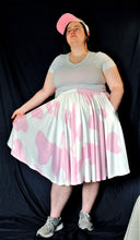 Cow Print (Strawberry Milk) Midi Skirt With Pockets