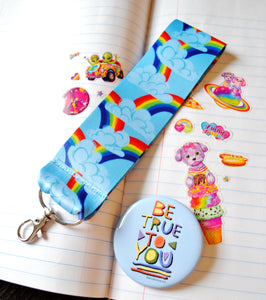 Rainbow and Clouds Wrist Strap