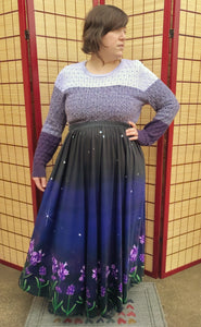 Lavender Midnight Maxi Skirt with Pockets