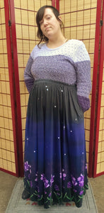 Lavender Midnight Maxi Skirt with Pockets